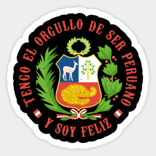 Tengo el orgullo de ser peruano Sticker